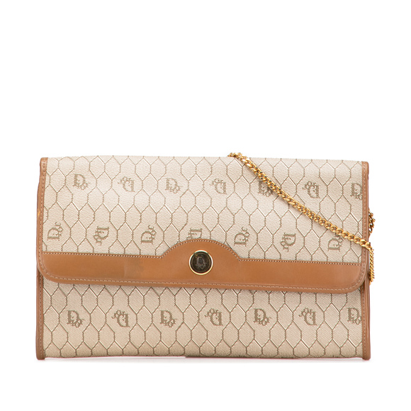 Pre-Loved Dior Honeycomb Canvas Chain Shoulder Bag - Picture 1 of 12